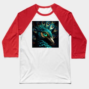 Peacock texture pattern Baseball T-Shirt